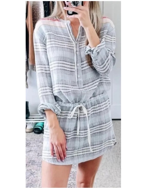 XiRENA Dresses & Skirts - XIRENA Sorento Striped Drawstring Tunic Dress ❤️❤️